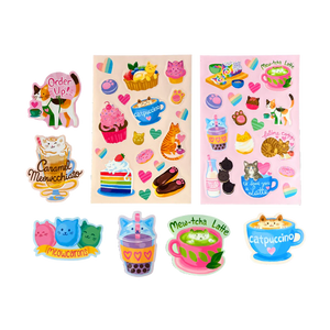 Ooly Stickiville Stickers -- Cat Cafe