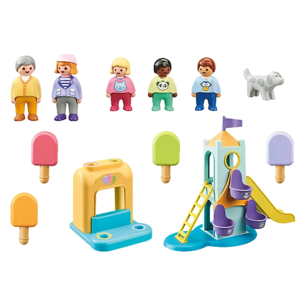 Playmobil 1.2.3. Adventure Tower with Ice Cream Booth