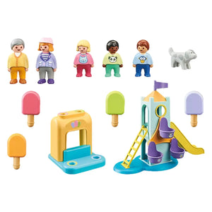 Playmobil 1.2.3. Adventure Tower with Ice Cream Booth