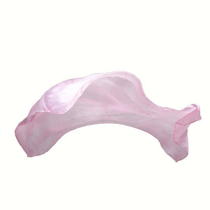 A silk scarf in light pink.