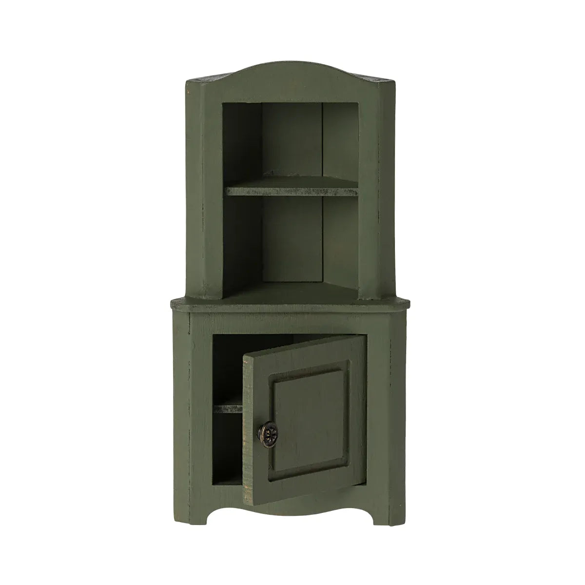 Maileg Corner Cabinet-- Mouse, Dark Green