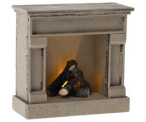 Maileg Fireplace, Mouse - Off White