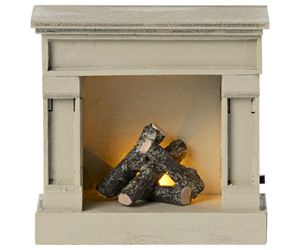 Maileg Fireplace, Mouse - Off White