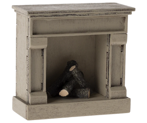 Maileg Fireplace, Mouse - Off White