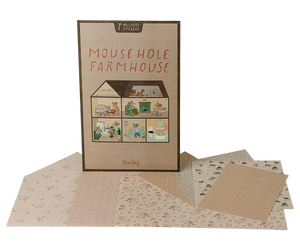Maileg Mouse Hole Wallpaper - Farmhouse