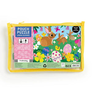 12-Piece Puzzle Pouch -- Spring Bunnies