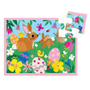 12-Piece Puzzle Pouch -- Spring Bunnies