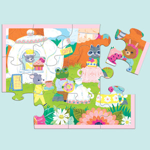 12-Piece Puzzle Pouch -- Tea Party