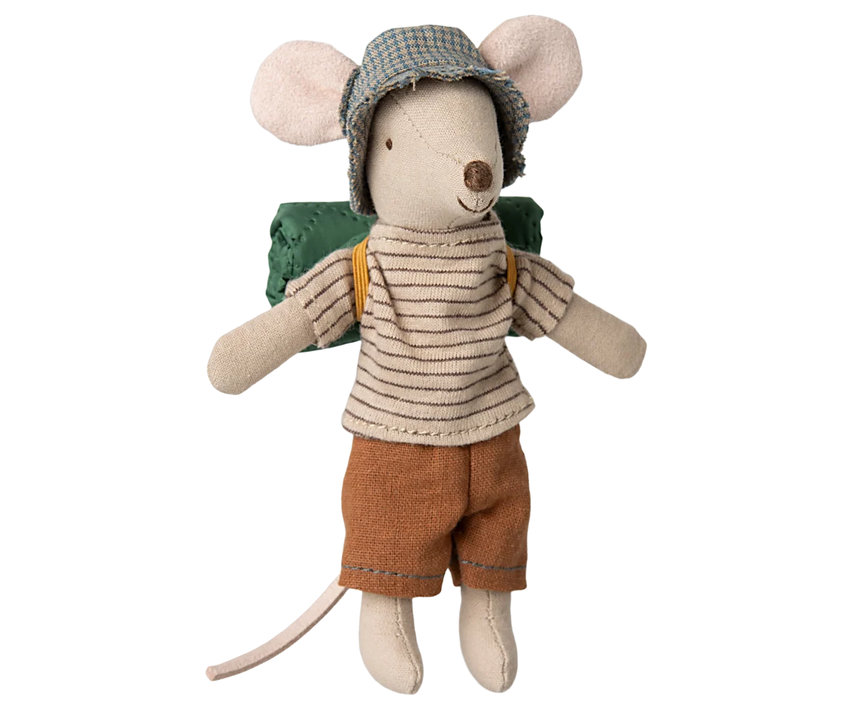 Maileg Hiker Mouse, Big Brother-- Thin Stripes