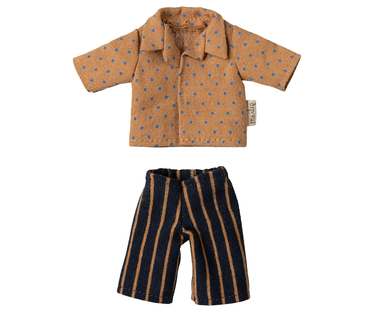 Maileg Shirt and Striped Pants, Dad Mouse