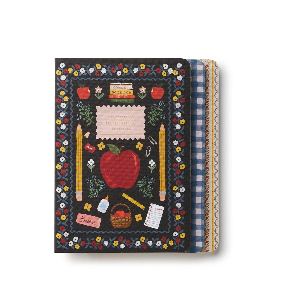 Rifle Paper Co Assorted Set of 3 Schoolhouse Notebooks