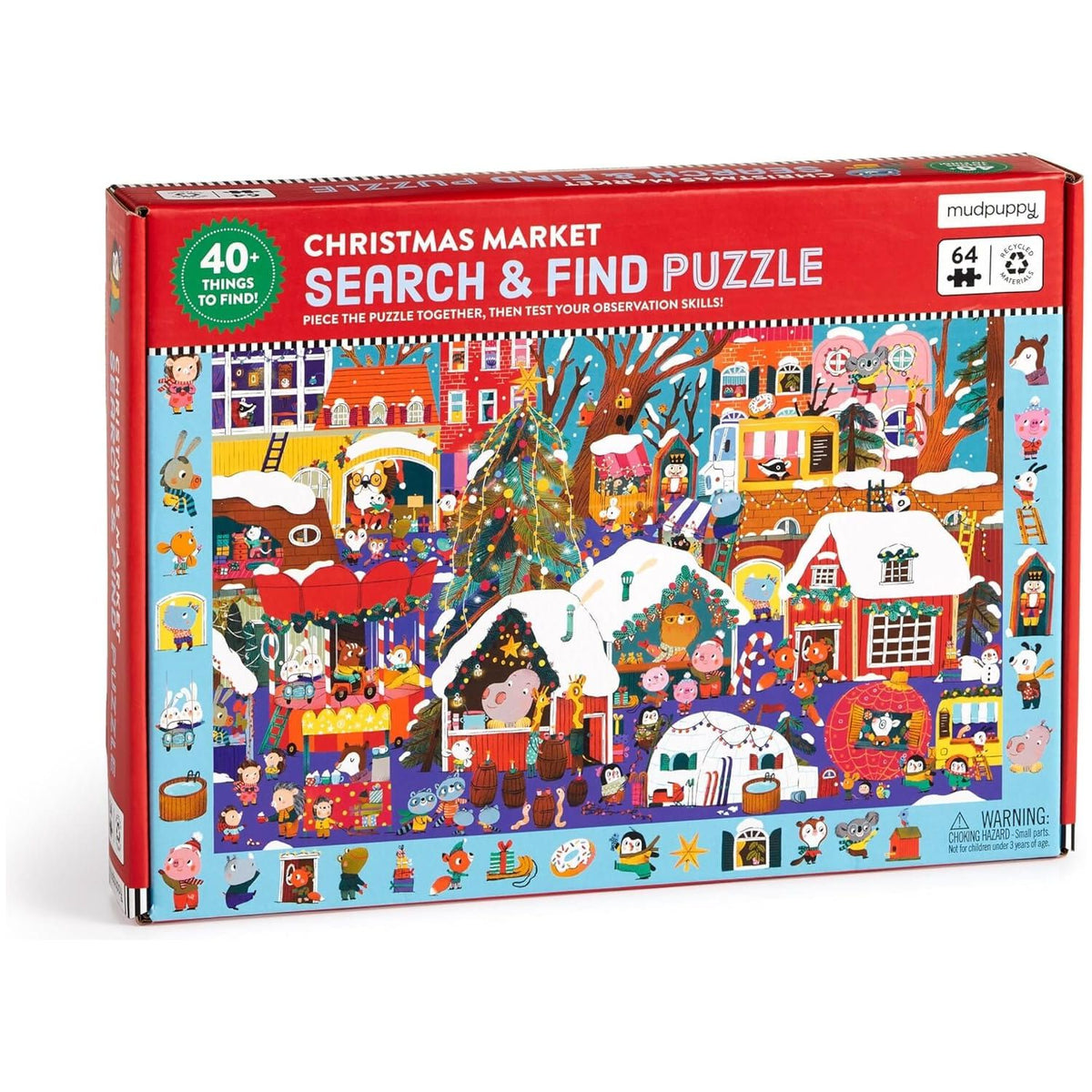 64 Piece Search and Find Puzzle - Christmas Market