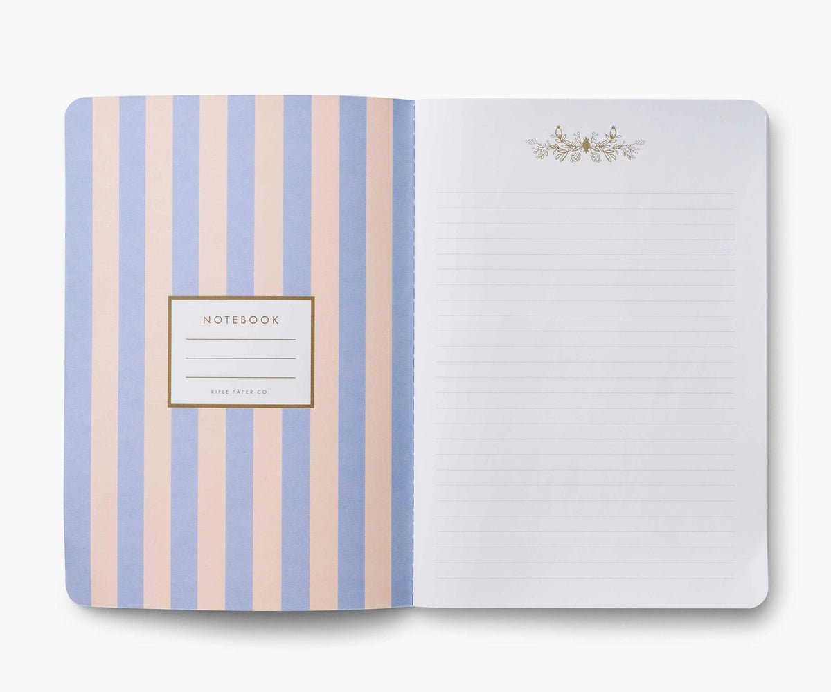 Rifle Paper  Co Assorted Set of 3 Hydrangea Notebooks