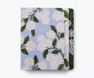 Rifle Paper  Co Assorted Set of 3 Hydrangea Notebooks