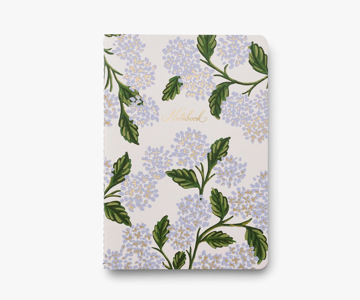 Rifle Paper  Co Assorted Set of 3 Hydrangea Notebooks