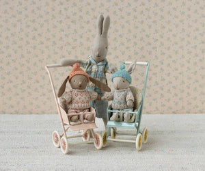 Maileg Winter Rabbit, Micro-- Sand-- Mint