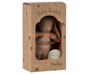 Maileg Bunny Set, Micro-- Brown/Dusty Rose