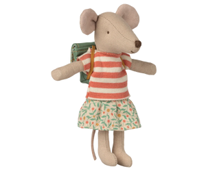 Maileg Clothes and Bag, Big Sister Mouse-- Green