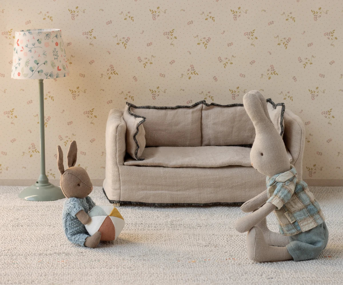 Maileg Rabbit Set-- Brown-- Blue