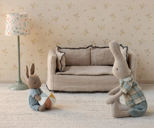 Maileg Rabbit Set-- Brown-- Blue