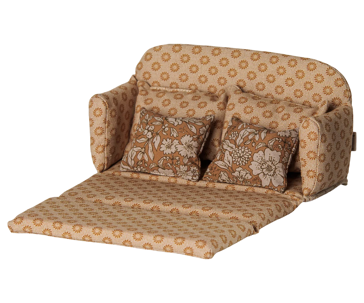 Maileg Sofa Bed, Mouse, Large-- Ocher