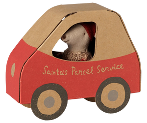 Maileg Christmas Mouse, Little Sister in Car Box