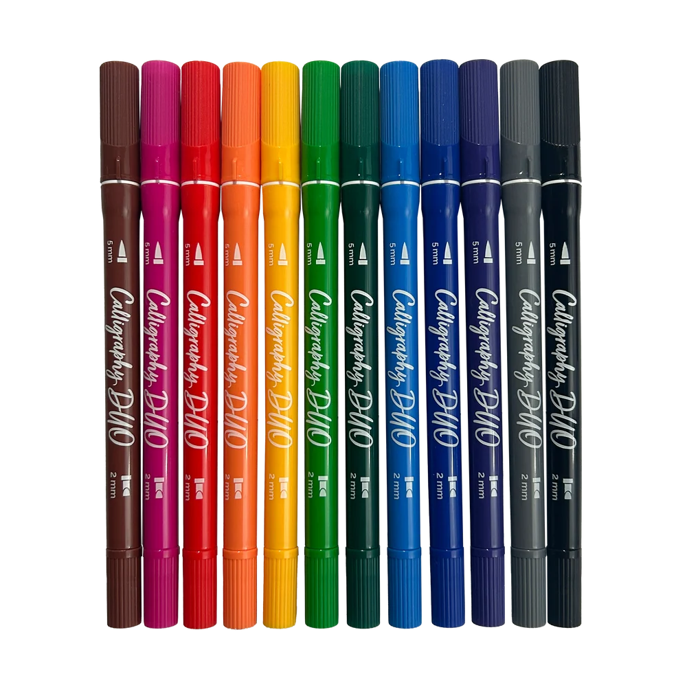 Ooly Calligraphy Duo: Double-Ended Markers (Set of 12)