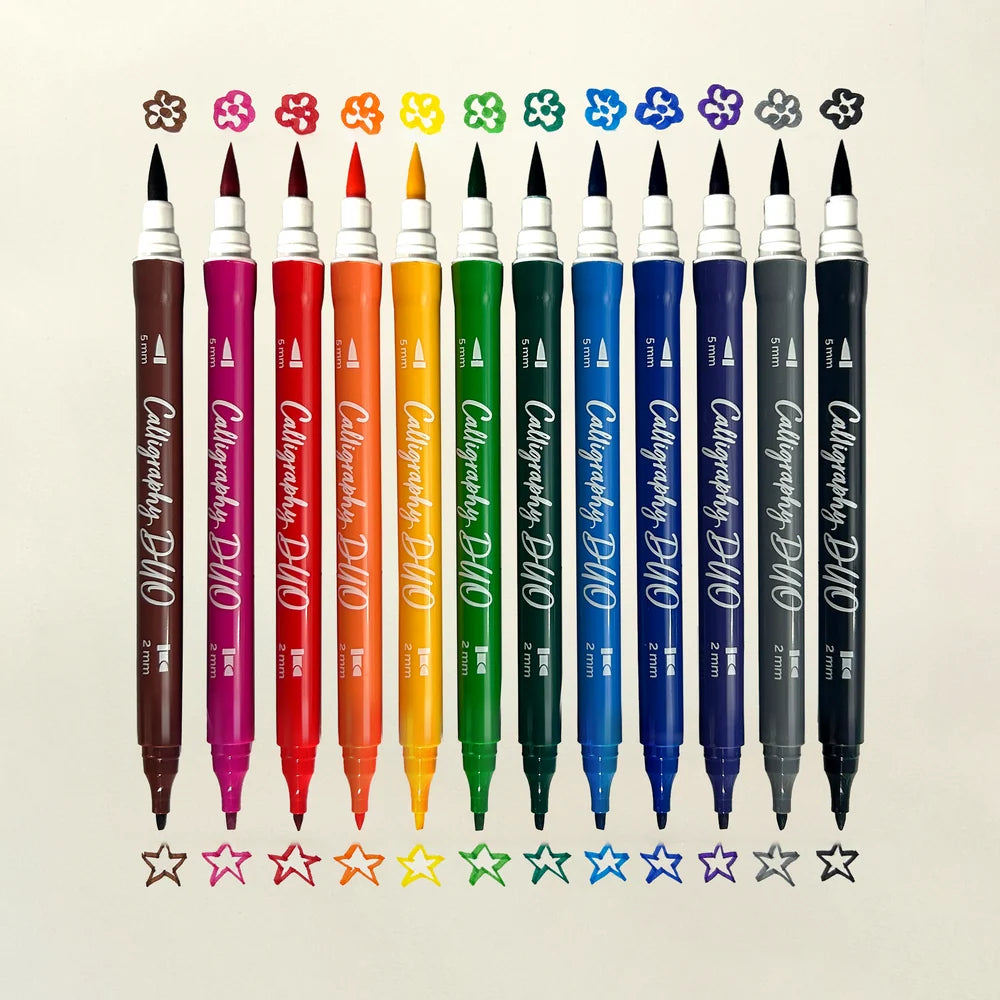 Ooly Calligraphy Duo: Double-Ended Markers (Set of 12)
