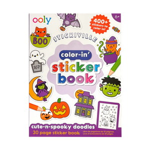 Ooly Stickiville: Color-in' Sticker Book-- Cute n Spooky Doodles