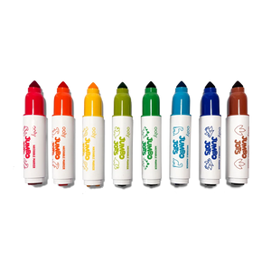 Ooly Jumbo Jots: Dual Tip Cone and Stamp Markers-- Dinosaur (Set of 8)