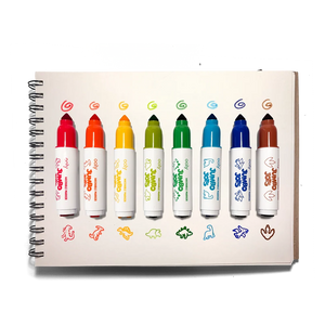 Ooly Jumbo Jots: Dual Tip Cone and Stamp Markers-- Dinosaur (Set of 8)
