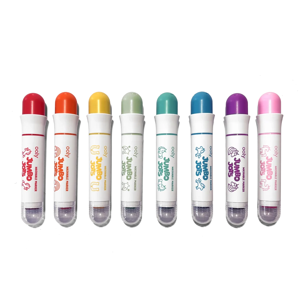 Ooly Jumbo Jots: Dual Tip Cone and Stamp Markers-- Unicorn (Set of 8)