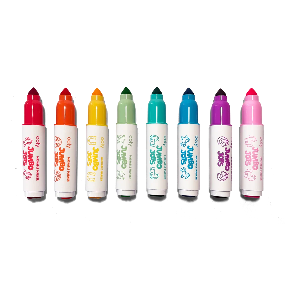 Ooly Jumbo Jots: Dual Tip Cone and Stamp Markers-- Unicorn (Set of 8)