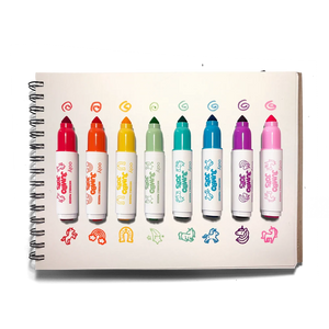 Ooly Jumbo Jots: Dual Tip Cone and Stamp Markers-- Unicorn (Set of 8)