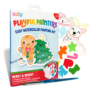 Ooly Playful Painters Easy Watercolor Painting Kit-- Merry and Bright