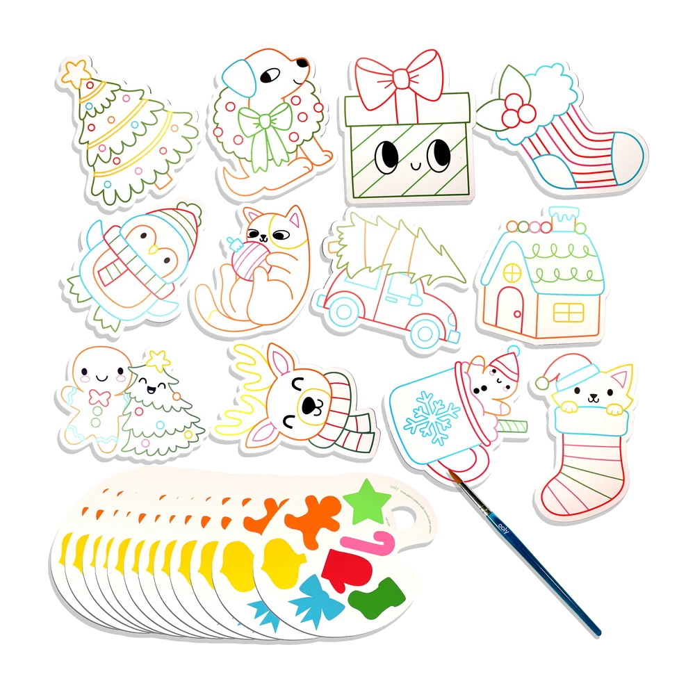 Ooly Playful Painters Easy Watercolor Painting Kit-- Merry and Bright