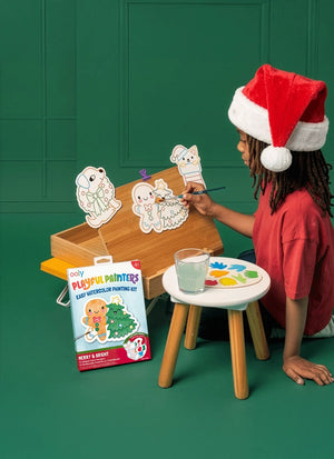 Ooly Playful Painters Easy Watercolor Painting Kit-- Merry and Bright