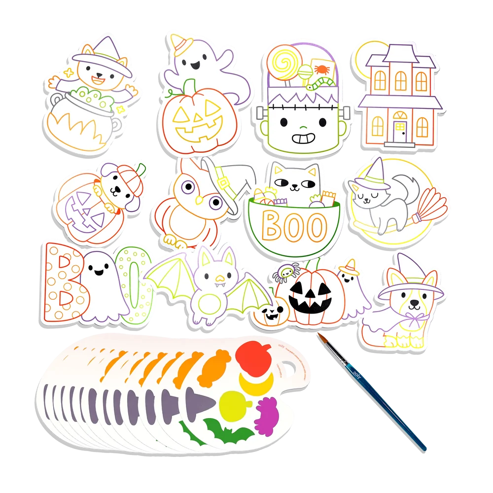 Ooly Playful Painters Easy Watercolor Painting Kit-- Trick or Treat