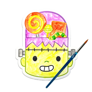Ooly Playful Painters Easy Watercolor Painting Kit-- Trick or Treat