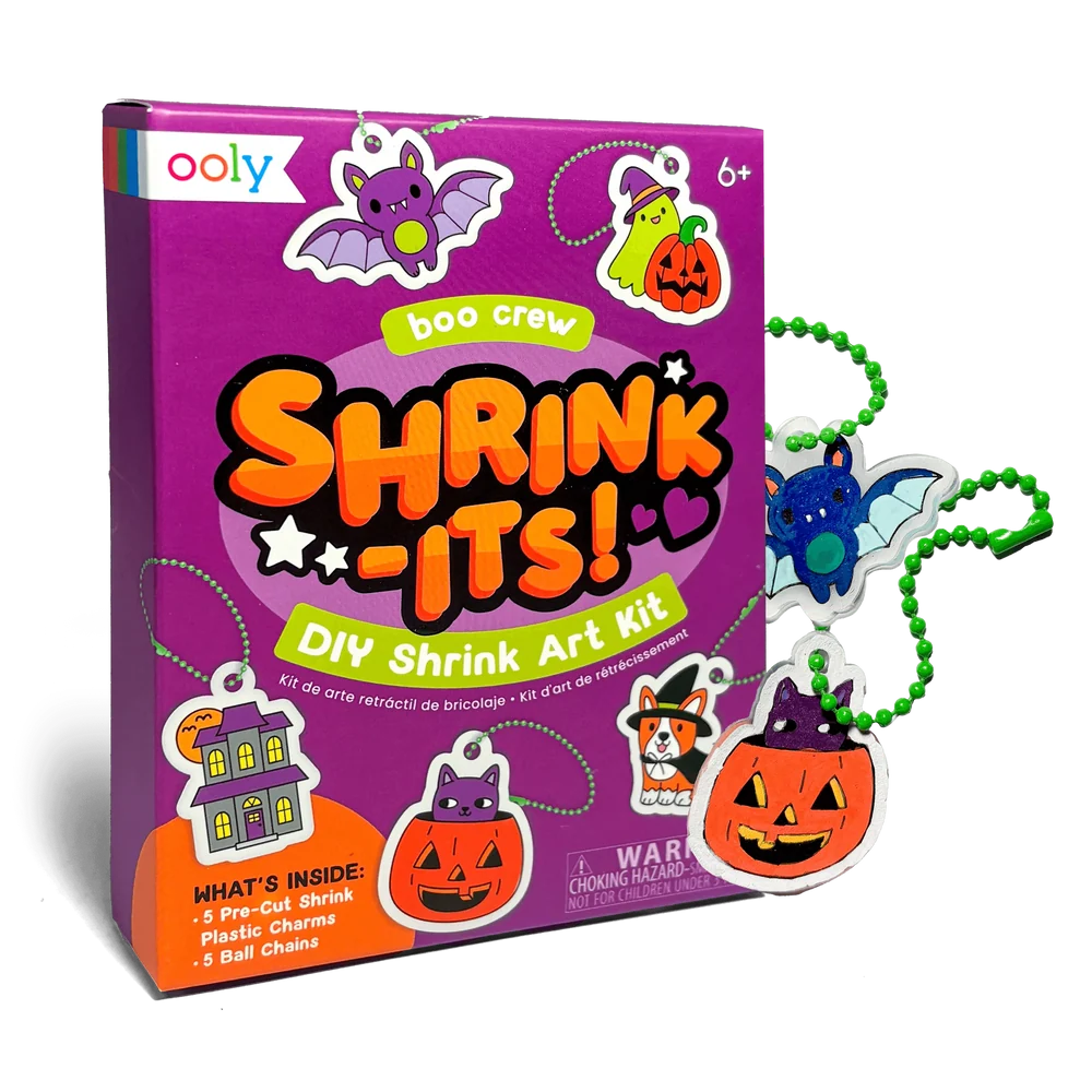 Ooly Mini Shrink-Its! DIY Shrink Art Kit-- Boo Crew