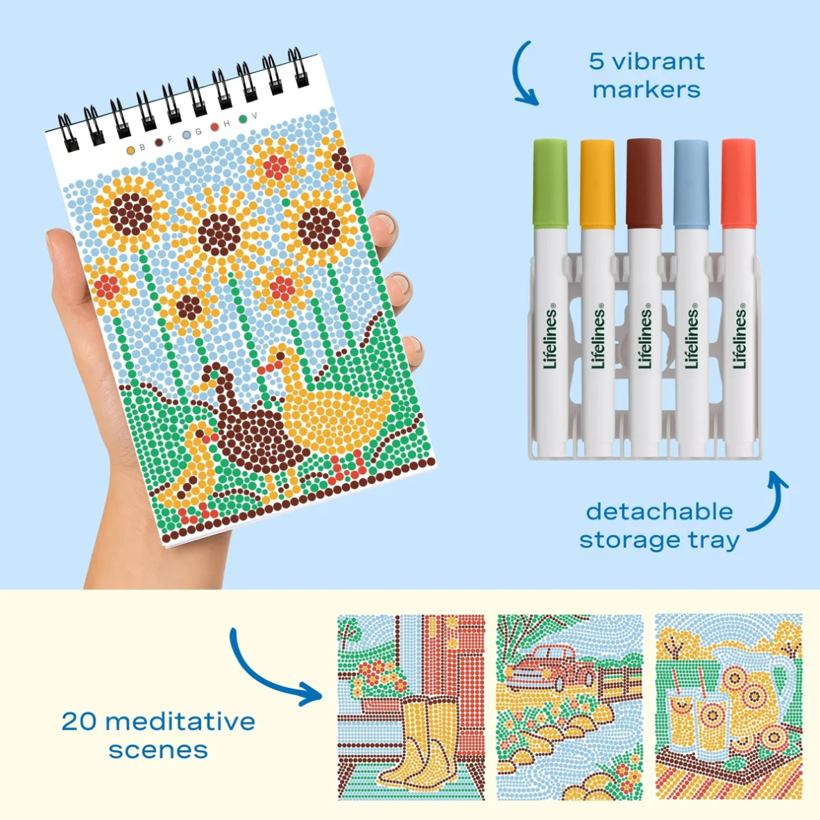 Lifelines FlowArt® Mini - Dot-by-Letter Small Town Serenity