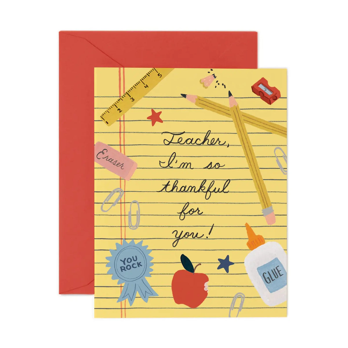 Rifle Paper Co Thankful for Teacher Card