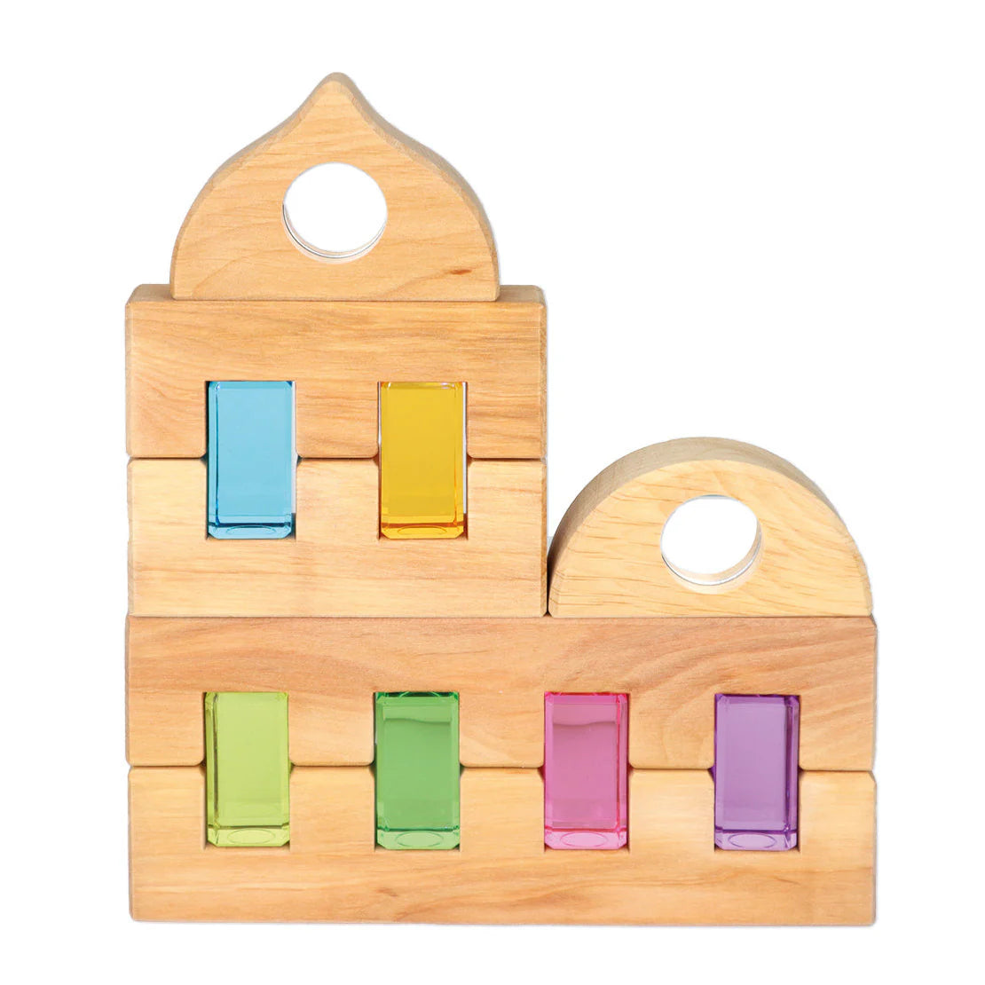 Bauspiel Luminous Blocks Pastel, 12 Pieces