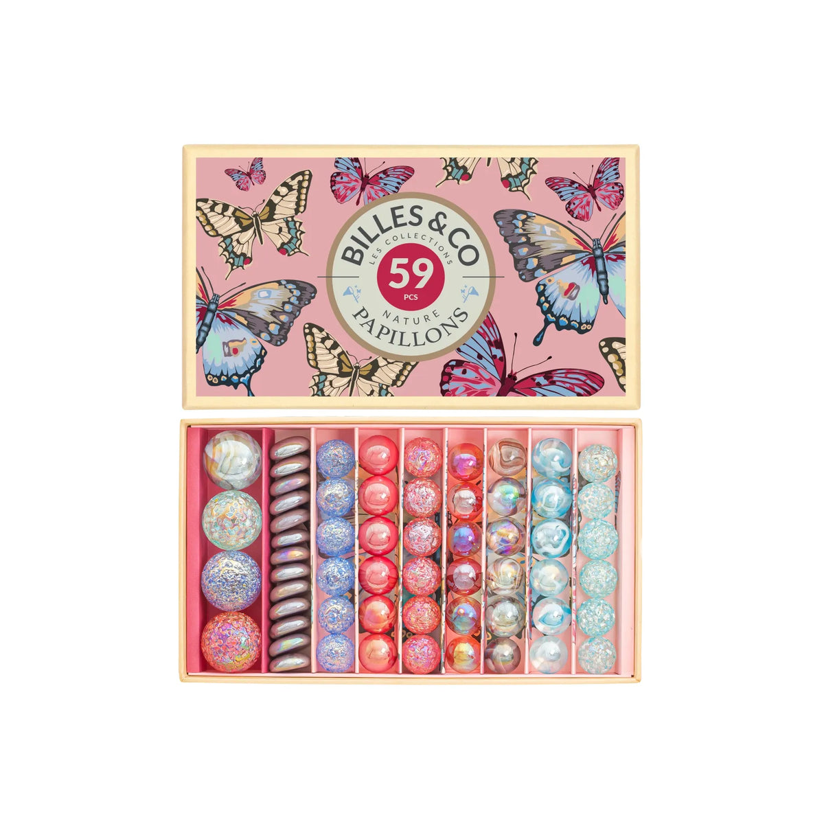 Billes & Co Marbles--  Anamorphic Butterfly Large Box
