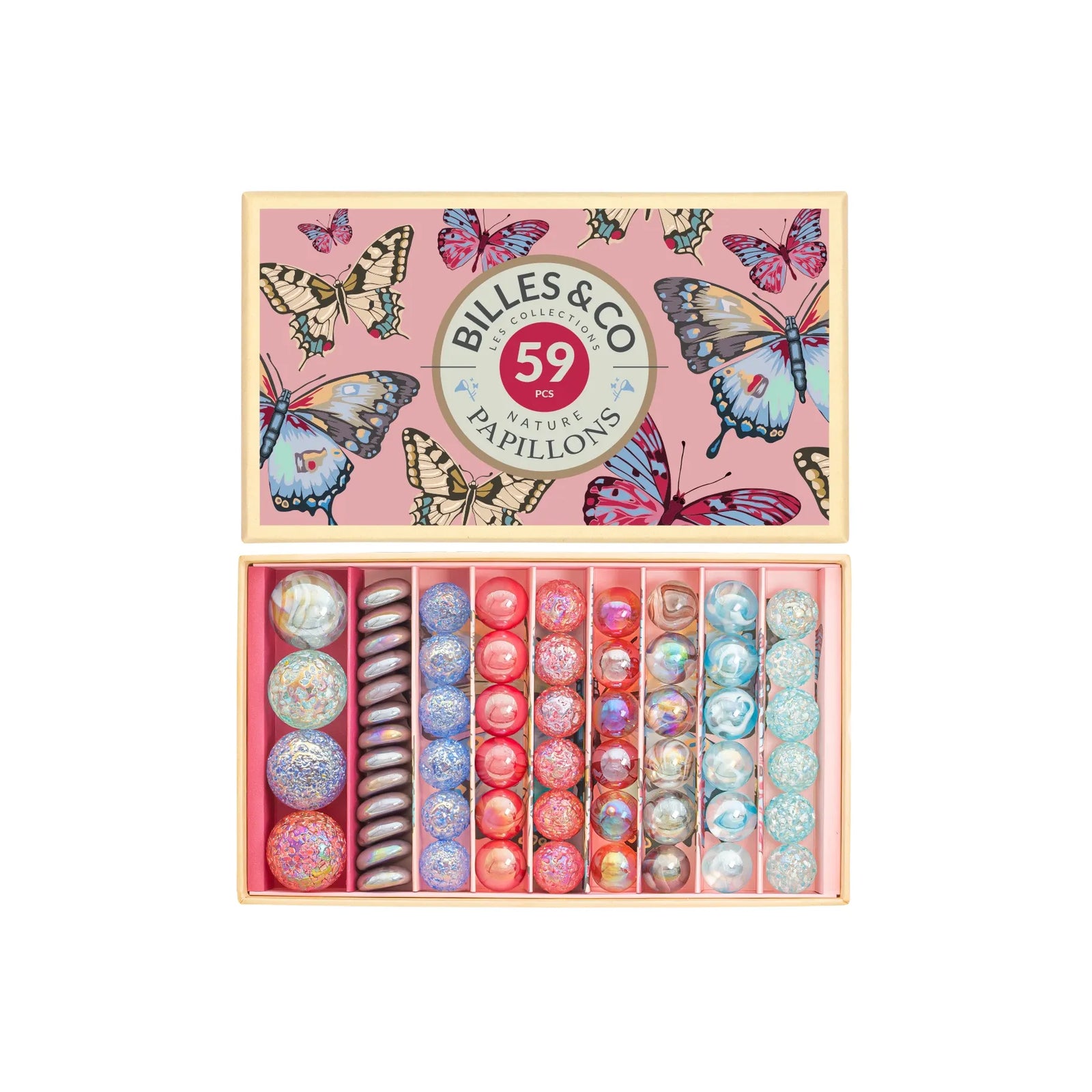 Billes & Co Marbles--  Anamorphic Butterfly Large Box