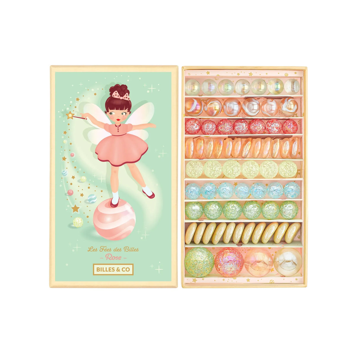 Billes & Co Marbles--  Pink Fairy's Treasure Large Box