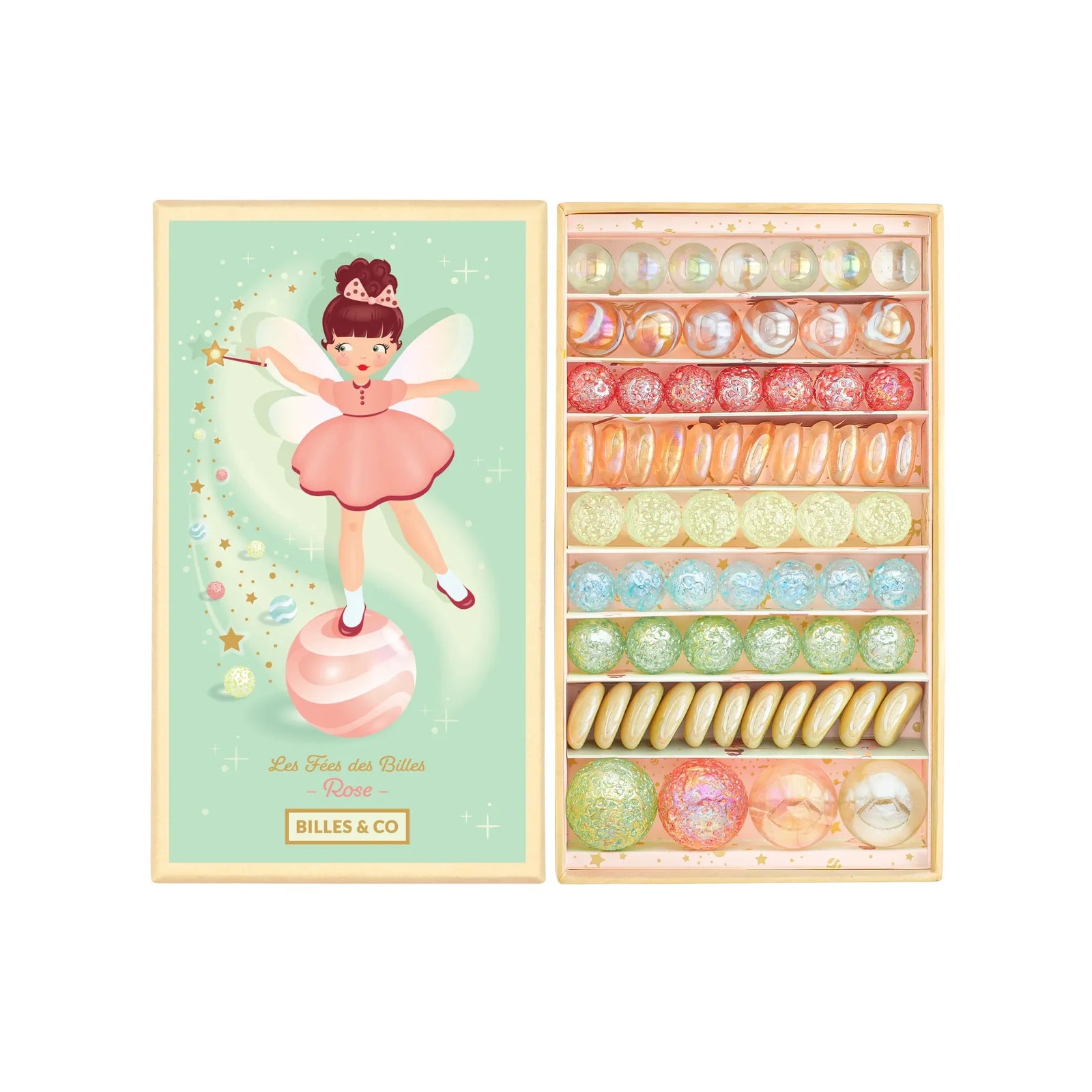 Billes & Co Marbles--  Pink Fairy's Treasure Large Box