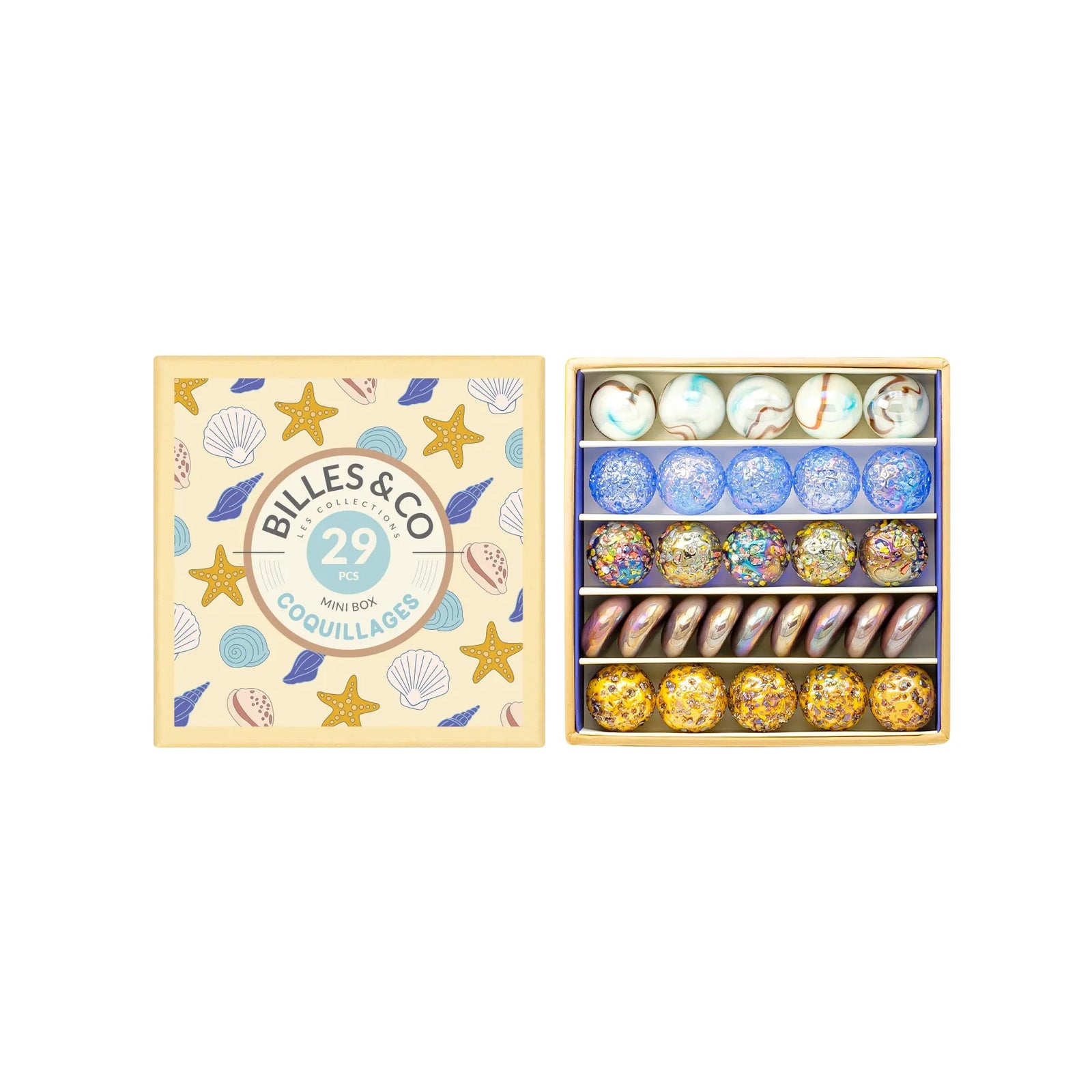 Billes & Co Marbles-- Sea Shells Mini Box