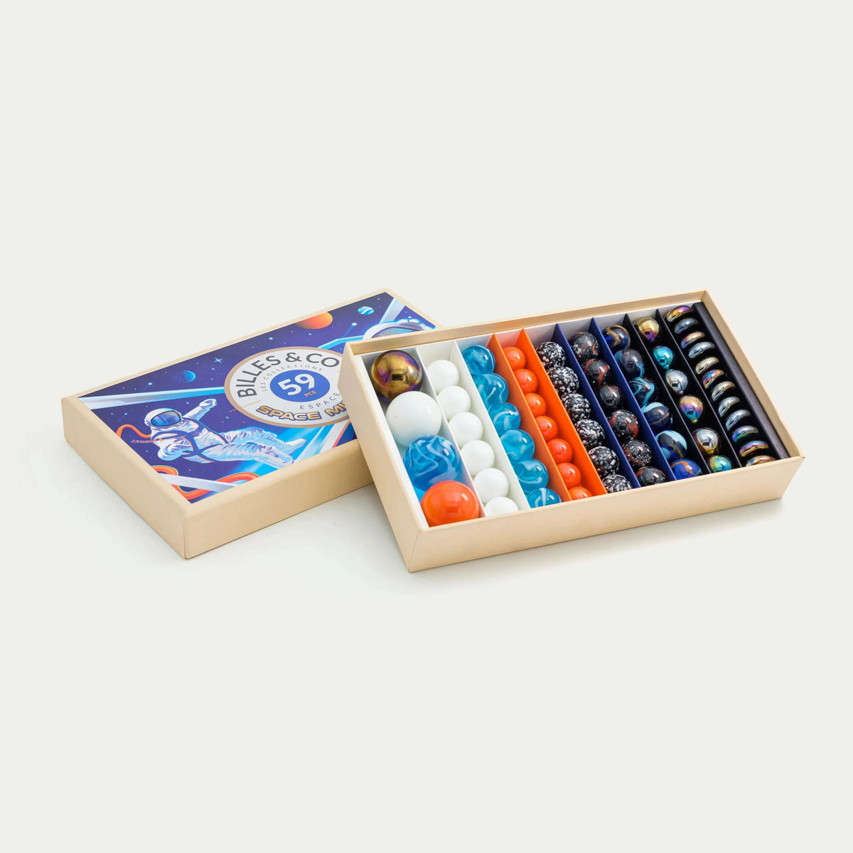 Billes & Co Marbles--  Space Mission Large Box