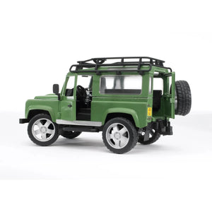 Bruder 02593 Land Rover Defender with Trailer, JCB Micro Excavator, and Worker